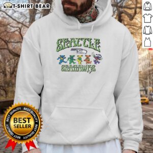 Good Grateful Dead Bears X Seattle Seahawks Logo Hoodie featuring vibrant graphics and a comfortable design.