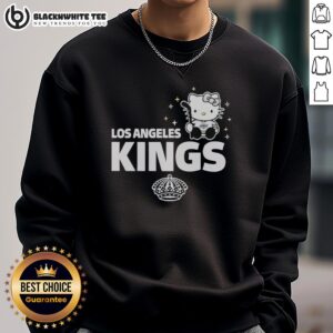 Nice The Hello Kitty and LA Kings sweatshirt featuring a playful design, perfect for fans of Hello Kitty and hockey.