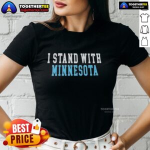 Top I Stand With Minnesota Ladies Tee featuring a stylish design supporting Minnesota pride and community spirit.