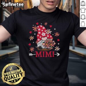 Pretty Mimi Valentine Gnome T-shirt featuring cute love heart design for Valentine's Day celebrations.