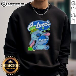 Alt Text: Happy St. Patrick's Day sweatshirt featuring the Culvers logo with top-stitch detailing, perfect for festive wear.