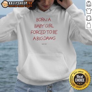 Baby girl wearing a 'Big Dawg' hoodie, showcasing adorable style and comfort for young trendsetters.