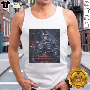 Top Seattle Seahawks x Darkside Defense Super Bowl LX 2026 Champions Graphic Tank Top featuring bold team colors and logo.