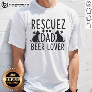 Top Rescuez Dad Beer Lover Rescue Dog T-Shirt featuring a fun graphic for dog-loving dads who enjoy craft beer.