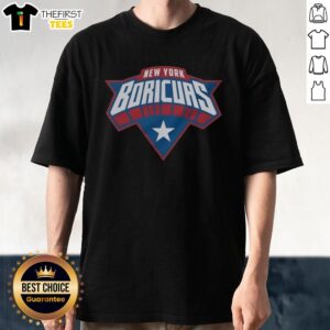 Official New York Boricuas logo on a stylish Puerto Rico T-shirt, showcasing vibrant colors and bold design.