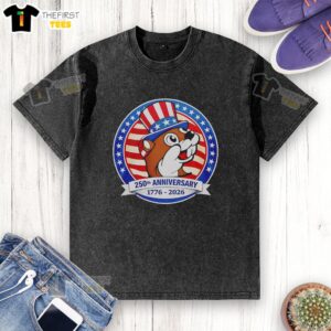 Premium Buc-Ees Beaver 250th Anniversary Uncle Sam Patriot T-Shirt featuring American flag design, 1776-2026.