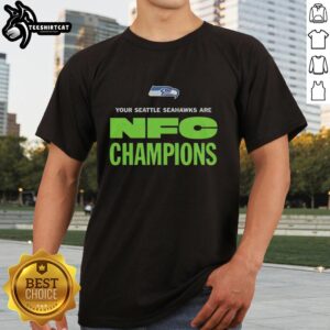 Alt Text: Original Your Seattle Seahawks NFC Champions Logo T-Shirt featuring bold team colors and iconic logo design.