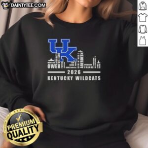 2026 Kentucky Wildcats sweatshirt featuring city skyline design and all names, perfect for fans and alumni.