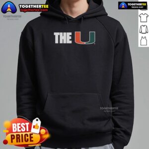 Alt Text: Trendy Good Miami Hurricanes NCAA The U logo hoodie in vibrant colors, perfect for fans supporting their team.