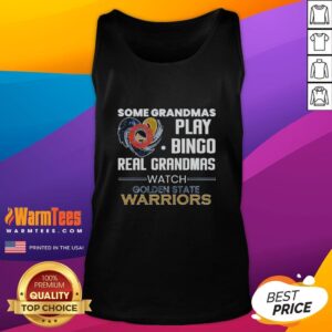Original tank top featuring grandmas playing bingo while watching Golden State Warriors, perfect for sports fans.