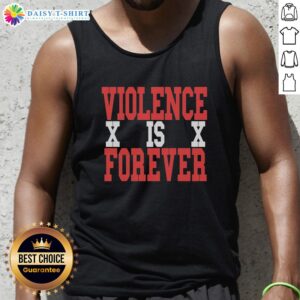 Stylish Good Violence X Is X Forever tank top featuring a bold graphic design, perfect for casual wear and fashion enthusiasts.