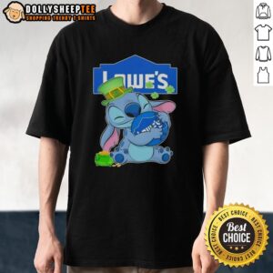St. Patrick's Day t-shirt featuring the Top Stitch design with Lowe's logo, perfect for festive celebrations.