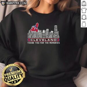 Good 2026 Cleveland Guardians baseball sweatshirt featuring skyline design and 'Thank You For The Memories' text.