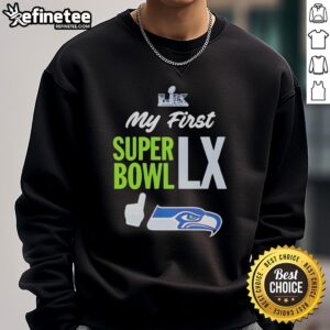 Nice Seattle Seahawks Super Bowl logo sweatshirt for Lx 2026, perfect for fans celebrating their first Super Bowl.