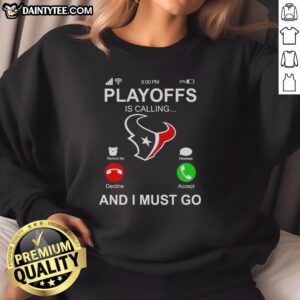 Alt Text: Original Houston Texans Playoffs sweatshirt featuring bold graphics, perfect for fans gearing up for game day.