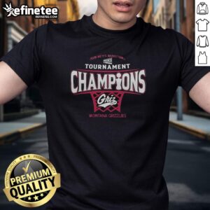 Premium Montana Grizzlies Men's Basketball 2026 Big Sky Conference Tournament Champions T-Shirt in vibrant colors.