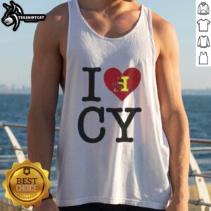 Stylish Nice Iowa State Cyclones I Love Cy tank top, perfect for fans showing team spirit and support.