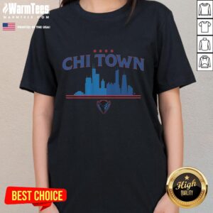 Original Depaul Blue Demons Ncaa Basketball Chi Town Skyline T-Shirt - Image 3
