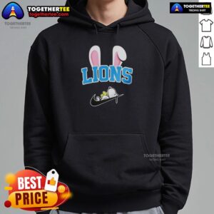 Good Detroit Lions X Snoopy Happy Easter Hoodie featuring vibrant graphics and festive design for fans and collectors.