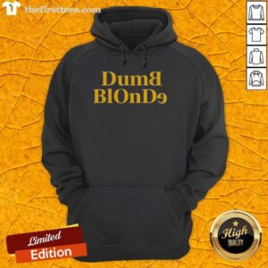 Original Dumb Blonde Hoodie in vibrant pink, featuring bold text and a stylish, comfortable design for trendy casual wear.