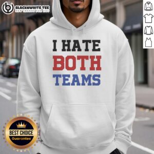 Awesome I Hate Both Teams Meme Hoodie featuring a humorous design for sports fans who love rivalry.