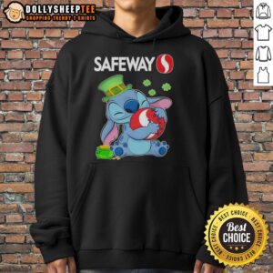 Alt Text: Top Stitch St. Patrick's Day hoodie featuring Safeway logo, perfect for festive celebrations and casual wear.