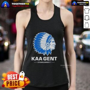 Awesome KAA Gent FC logo tank top featuring vibrant colors and stylish design for soccer fans and fashion enthusiasts.