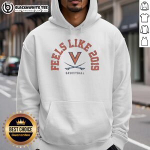 Men's Good Feels Like 2019 Virginia Cavaliers Basketball Hoodie in navy, perfect for fans showcasing team spirit.