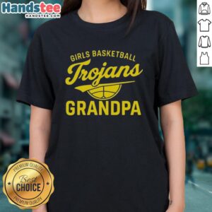 Official Girls Basketball Trojans Grandpa T-Shirt - Image 3