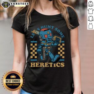 Awesome Warhammer Space Marine Game Mascot Rpg Marine Let Hunt Some Heretics T-Shirt - Image 4