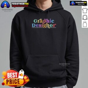 Stylish hoodie featuring a graphic design for professionals in the graphic designing job field.