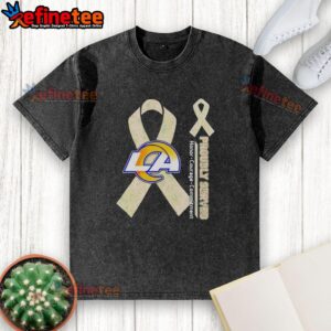Premium Los Angeles Rams t-shirt showcasing honor, courage, and commitment in a stylish washed design.