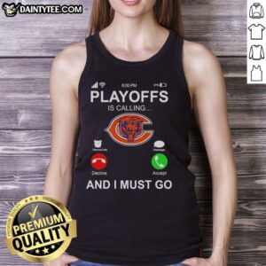 Original Chicago Bears Playoffs tank top featuring bold graphics, perfect for fans ready to support their team.