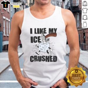 Good I Like My ICE Crushed Anti ICE Tank Top featuring a stylish design perfect for summer wear and ice lovers.