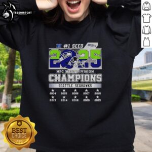 Alt Text: Hot Seattle Seahawks NFC West Division Championship 2025 sweatshirt, featuring team logo and vibrant colors.
