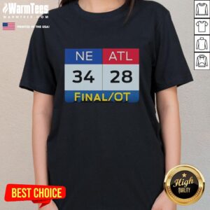 Alt Text: Premium NE 34 ATL 28 final ladies tee in stylish design, perfect for casual wear and comfortable fit.