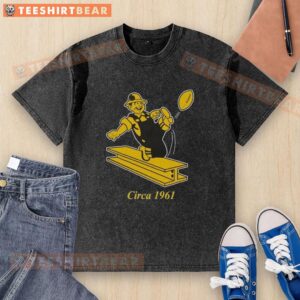 Alt Text: Official Pittsburgh Steelers Football 1962 Retro Logo Washed T-Shirt featuring vintage design and team colors.