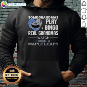 Alt Text: Official Some Grandmas Play Bingo Real Grandmas Watch Toronto Maple Leafs Hoodie in vibrant blue with logo.