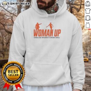 Nice Syracuse 2026 Women's Basketball 'Woman Up' logo hoodie featuring vibrant colors and a stylish design.