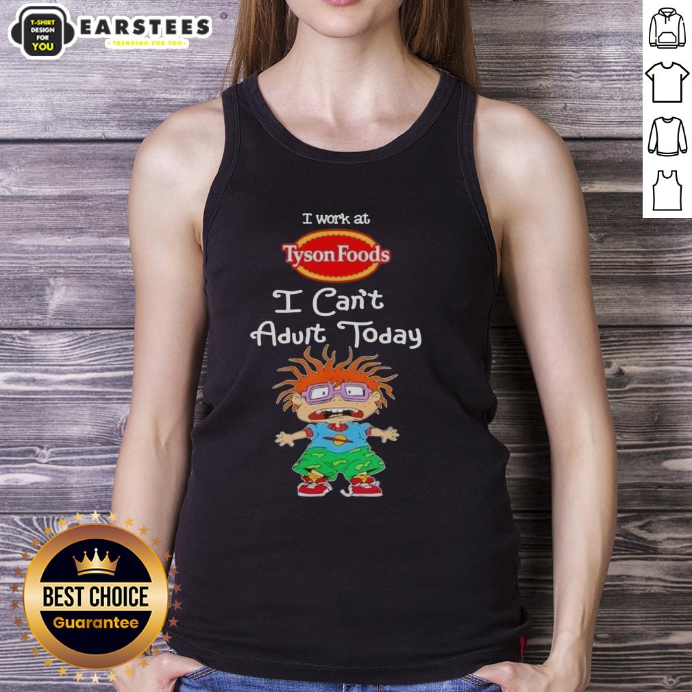 awesome-chuckie-finster-i-work-at-tyson-foods-i-cant-adult-today-tank-top Chuckie Finster tank top with 'I Work at Tyson Foods, I Can't Adult Today' text, perfect for fans and casual wear.