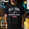 Awesome New York Giants Drinking Team Est 2026 Helmet T-Shirt featuring a bold design and team colors for fans.