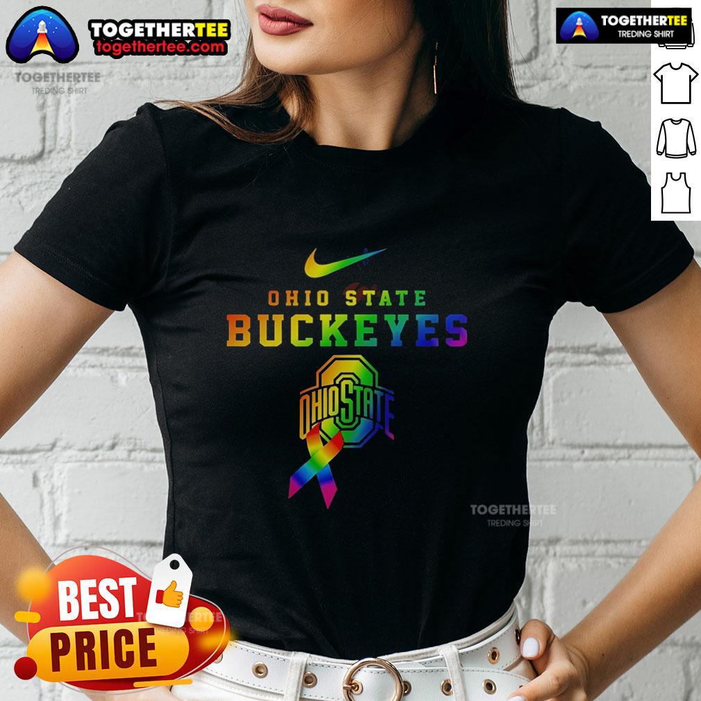Awesome Ohio State Buckeyes Fight Cancer In All Colors Ladies Tee Ohio State Buckeyes ladies tee in vibrant colors supporting cancer awareness and research.