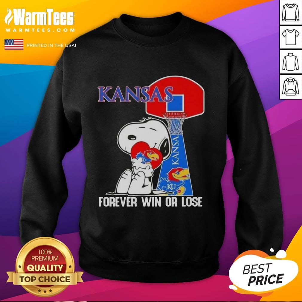 awesome-peanuts-snoopy-forever-win-or-lose-kansas-jayhawks-basketball-sweatshirt Alt Text: Awesome Peanuts Snoopy Forever Win or Lose Kansas Jayhawks Basketball Sweatshirt featuring vibrant graphics.