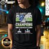 Alt Text: Seattle Seahawks Super Bowl LX and XLVIII Champions T-Shirt for 2026, featuring 'Go Hawks' design.
