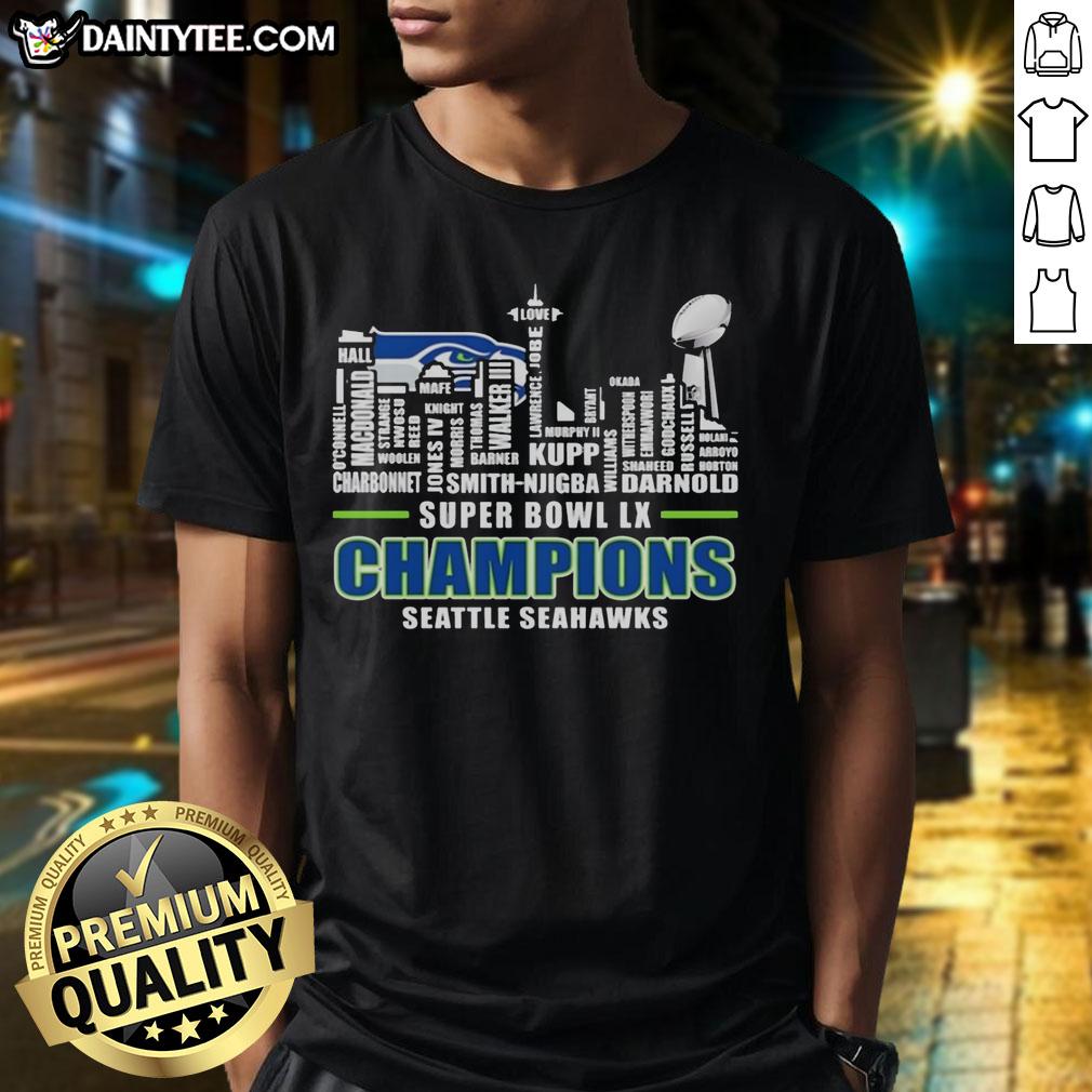 awesome-seattle-seahawks-super-bowl-lx-champions-2026-players-name-city-skyline-shape-t-shirt-1 Alt Text: Seattle Seahawks Super Bowl LX Champions 2026 T-shirt featuring players' names and city skyline design.