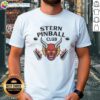 Awesome Stern Pinball Club Hellfire Club T-Shirt featuring a vibrant design and logo for pinball enthusiasts.