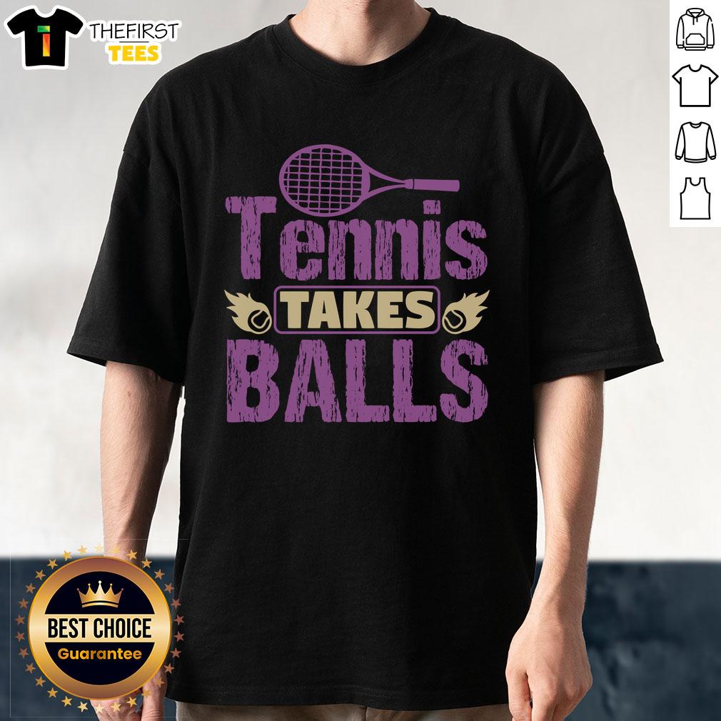 awesome-tennis-takes-balls-t-shirt Awesome Tennis Takes Balls T-Shirt featuring a fun graphic design ideal for tennis enthusiasts and sports lovers.