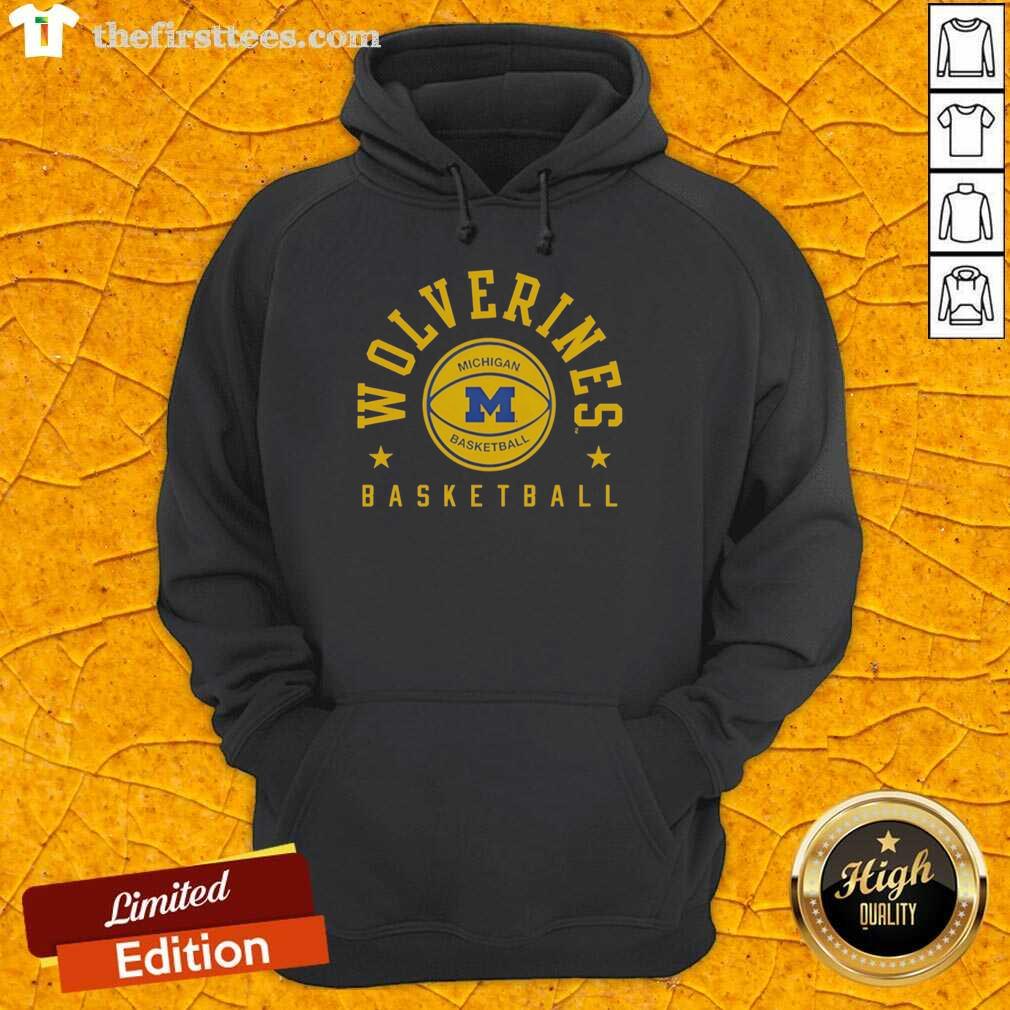 awesome-valiant-university-of-michigan-basketball-retro-stars-hoodie Awesome Valiant University of Michigan Basketball Retro Stars Hoodie in navy blue with vintage graphics and comfortable fit.