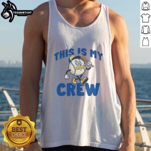 Top Milwaukee Brewers baseball tank top featuring 'This Is My Crew' design, perfect for fans and summer outings.