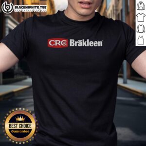Alt Text: Top CRC Brakleen logo t-shirt featuring a bold design, perfect for automotive enthusiasts and mechanics.